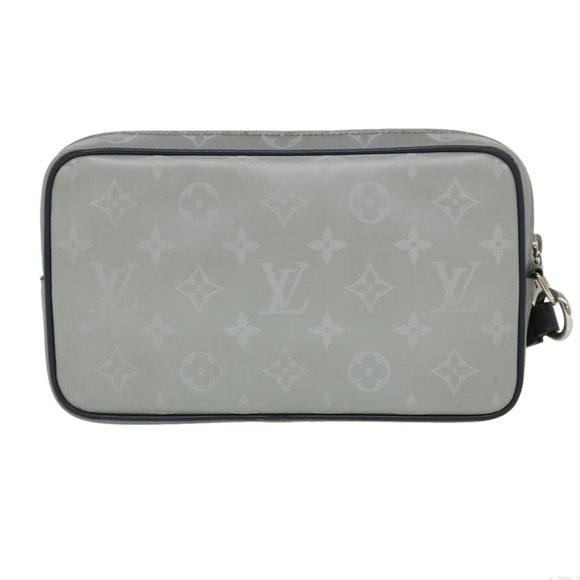 LOUIS VUITTON Monogram satellite alpha Clutch Bag Silver M44171 LV Auth 32344A - Picture 2 of 16